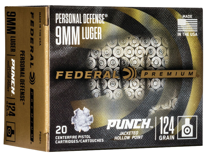 Federal 200 rounds of Personal Defense Punch 9mm Luger